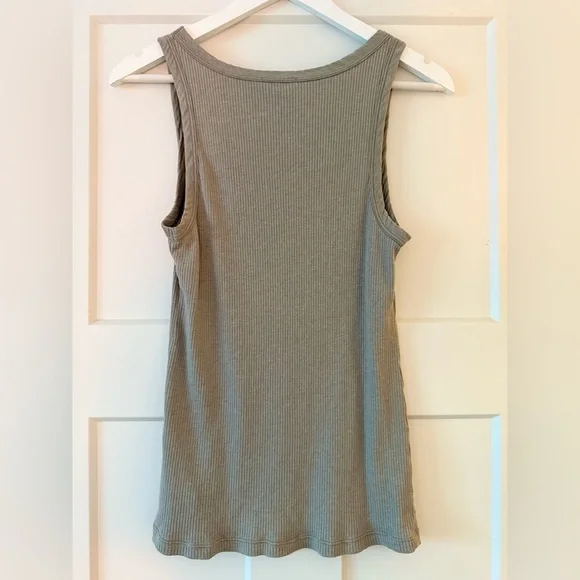 James Peres Ribbed Tank Top in Gray - Picture 3 of 7